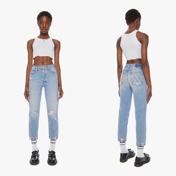 MOTHER Superior | The Tomcat The Confession Straight Leg Distressed Jean 26 - Picture 1 of 10